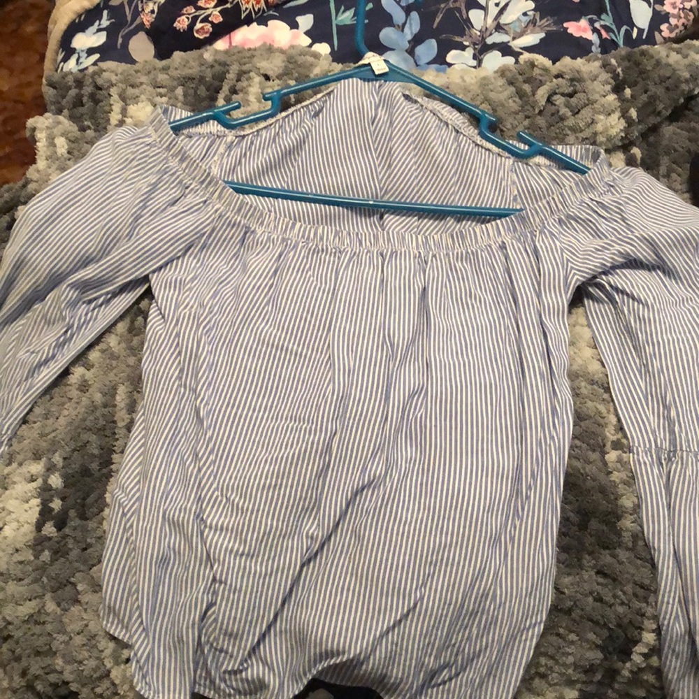 Stripped Over the Shoulder Shirt